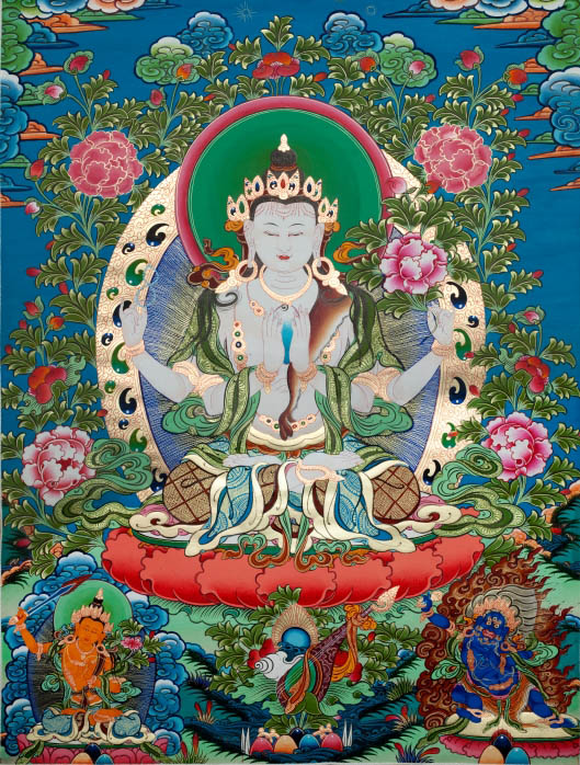 藏传佛教中的四臂观音有什么含义