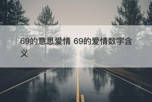69的意思爱情 69的爱情数字含义